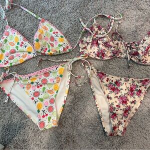 Wild fable target swim suits L-tops M-bottoms
